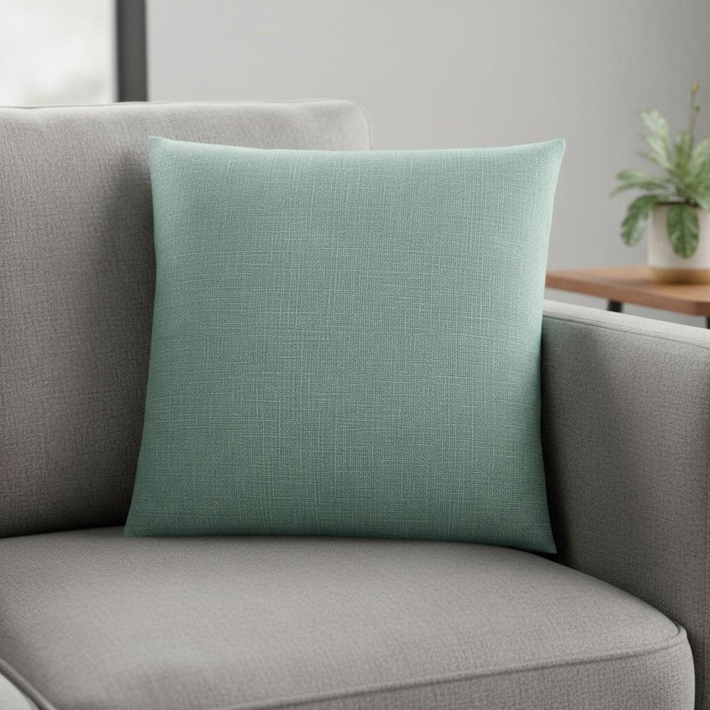 18" X 18" Light Green Polyester Interlocking Zippered Pillow HomeRoots