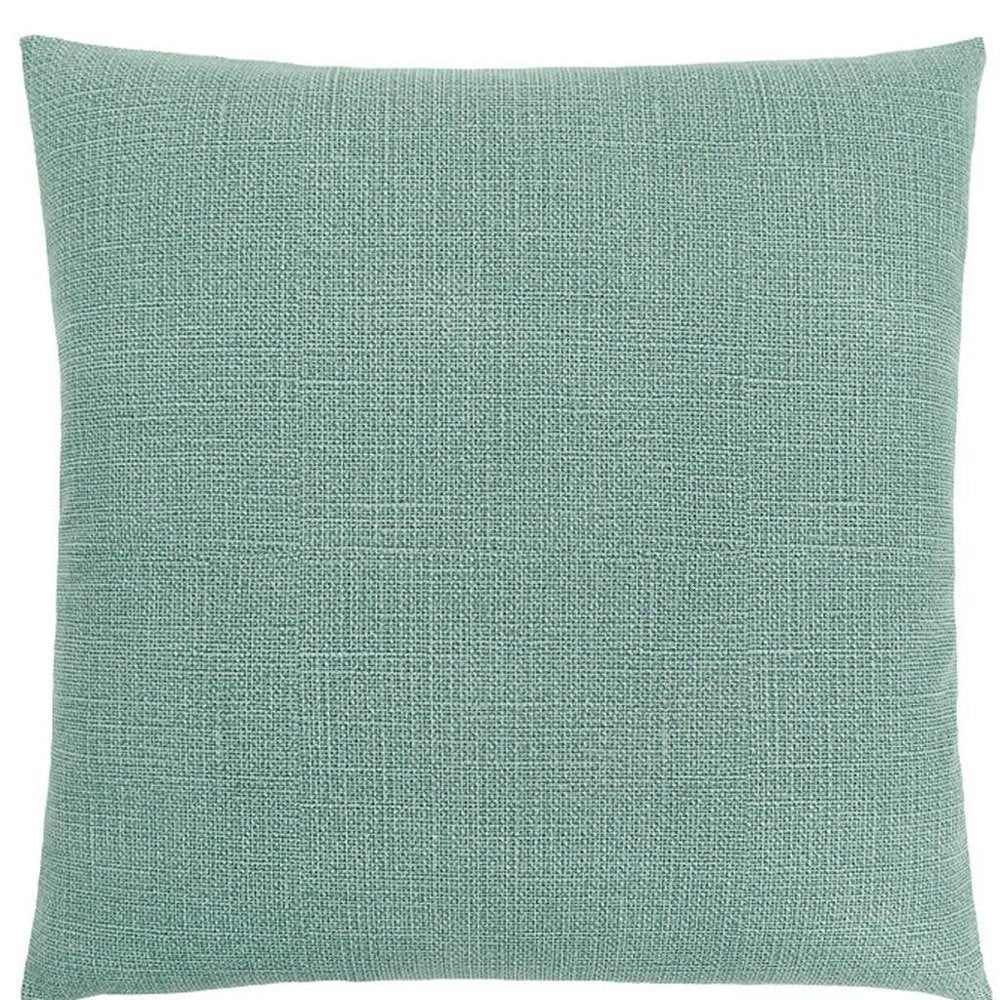 18" X 18" Light Green Polyester Interlocking Zippered Pillow — view 3
