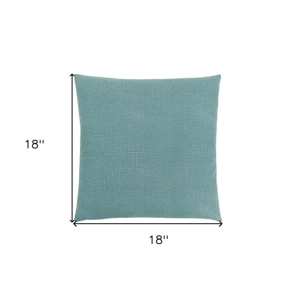 18" X 18" Light Green Polyester Interlocking Zippered Pillow HomeRoots