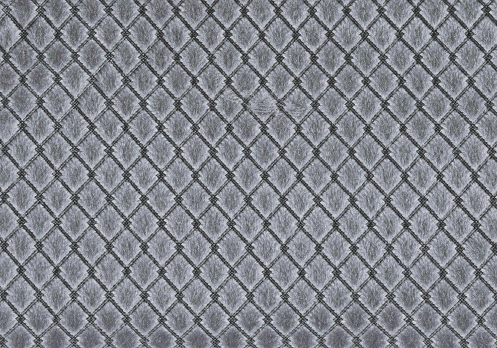 18" X 18" Silver Velvet Polyester Diamond Zippered Pillow — view 3