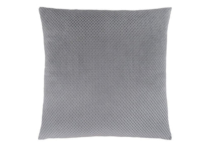 18" X 18" Silver Velvet Polyester Diamond Zippered Pillow HomeRoots