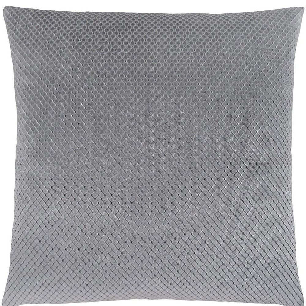 18" X 18" Silver Velvet Polyester Diamond Zippered Pillow — view 5