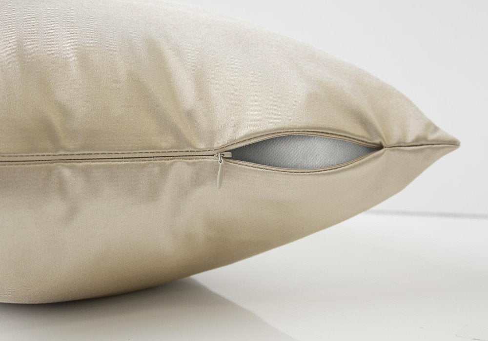 18" X 18" Gold Polyester Zippered Pillow — view 5