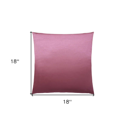 18" X 18" Pink Polyester Zippered Pillow