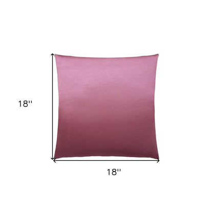 18" X 18" Pink Polyester Zippered Pillow HomeRoots
