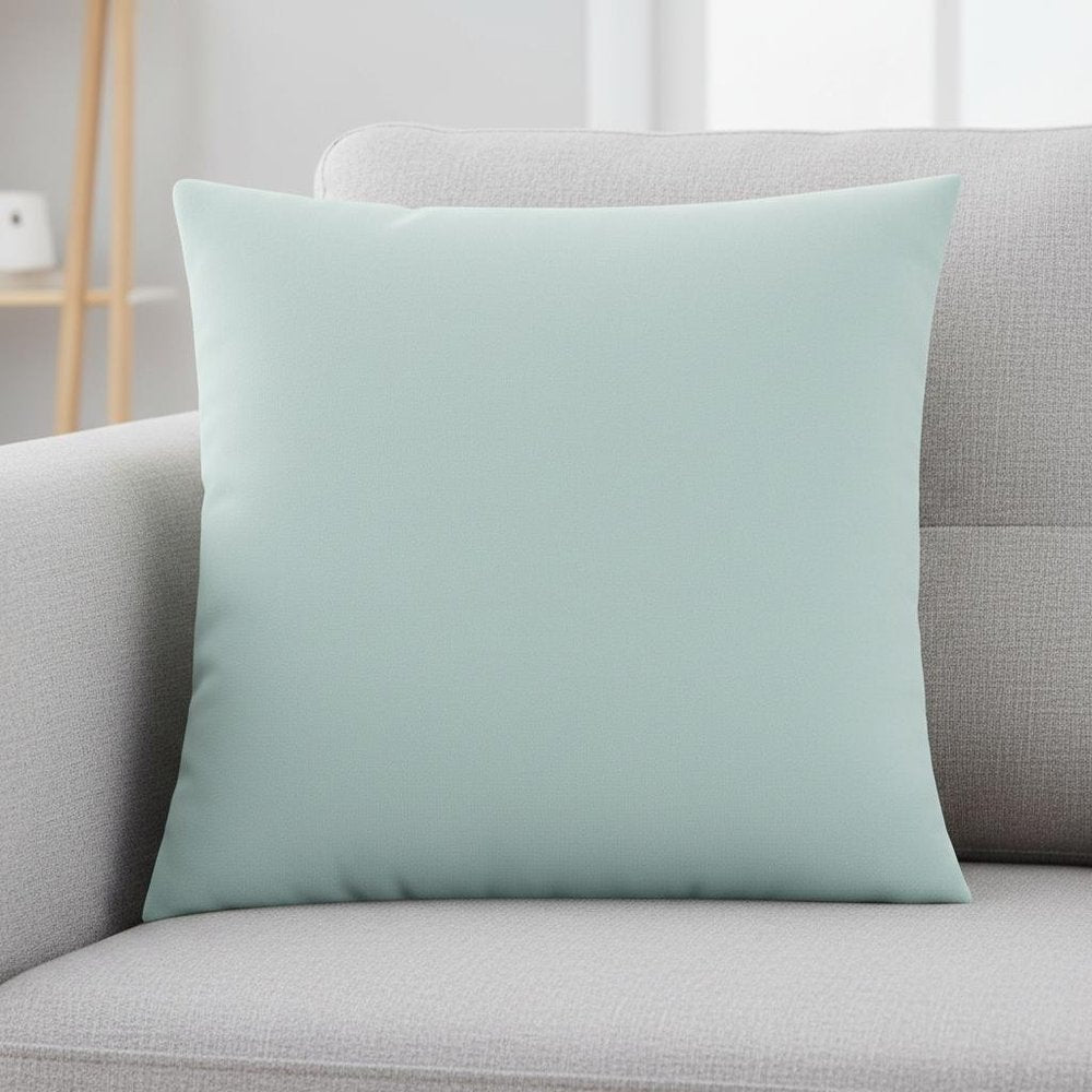 18" X 18" Mint Green Polyester Zippered Pillow HomeRoots