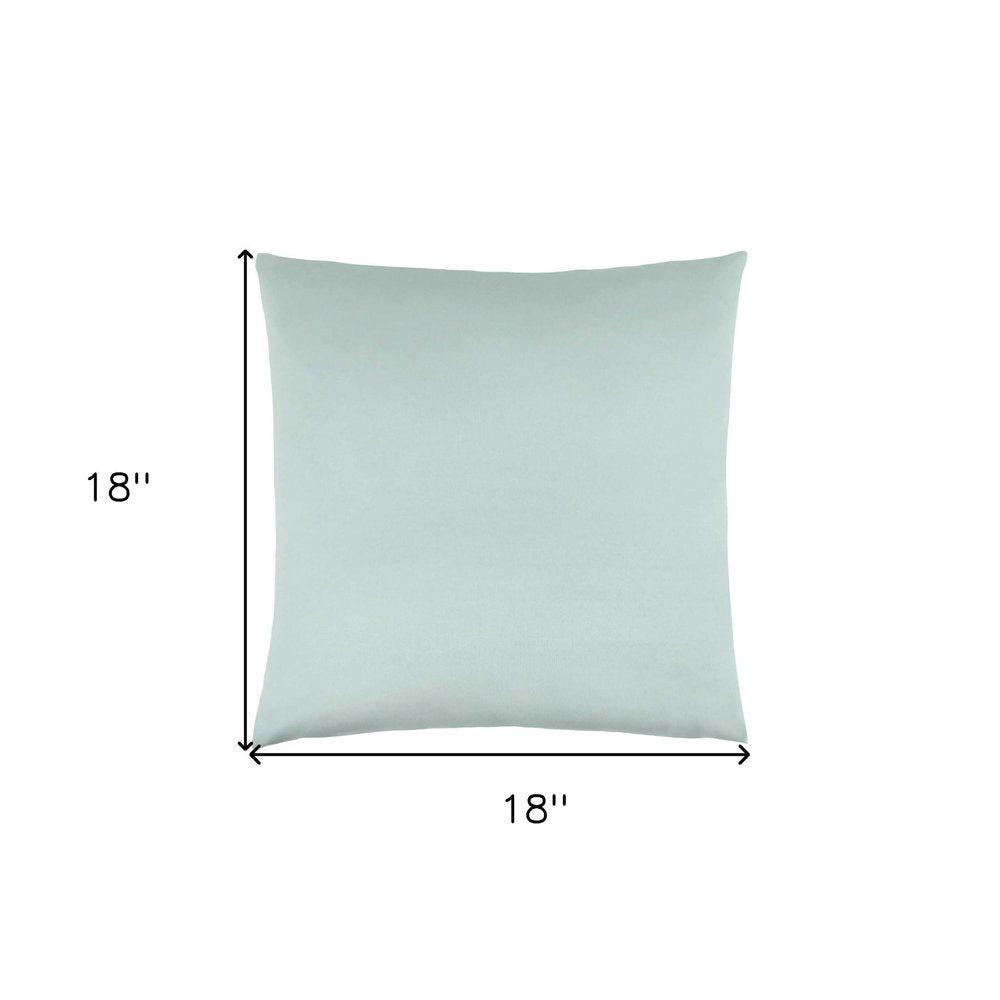 18" X 18" Mint Green Polyester Zippered Pillow HomeRoots