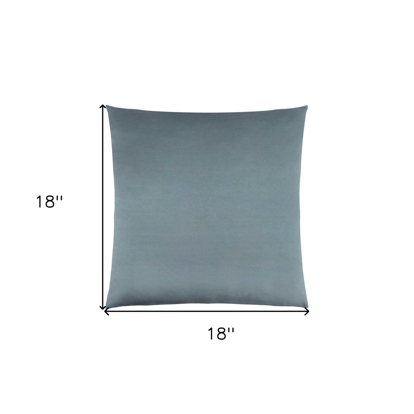 18" X 18" Blue Polyester Zippered Pillow