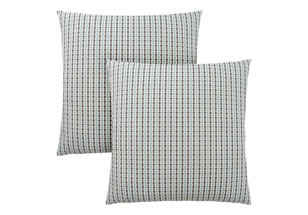 Set Of Two 18" X 18" Blue and Gray Polyester Striped Zippered Pillow HomeRoots