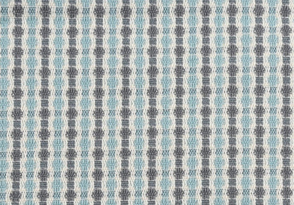 Set Of Two 18" X 18" Blue and Gray Polyester Striped Zippered Pillow HomeRoots