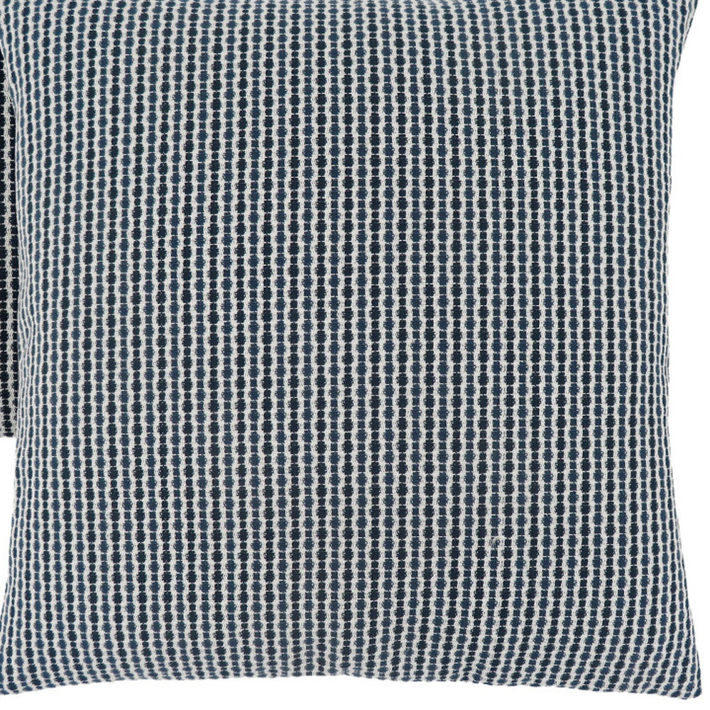 Set Of Two 18" X 18" Taupe Polyester Striped Zippered Pillow