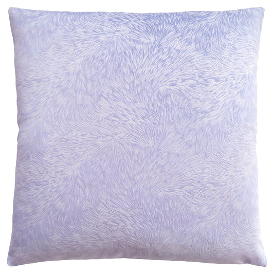 Set Of Two 18" X 18" Purple Polyester Feather Zippered Pillow