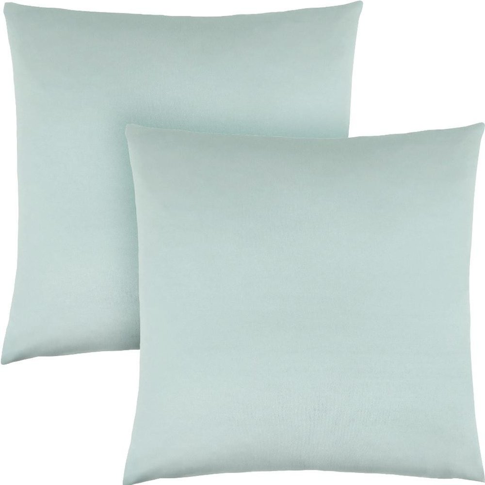 Set of Two 18" Mint Green Satin Throw Pillows HomeRoots