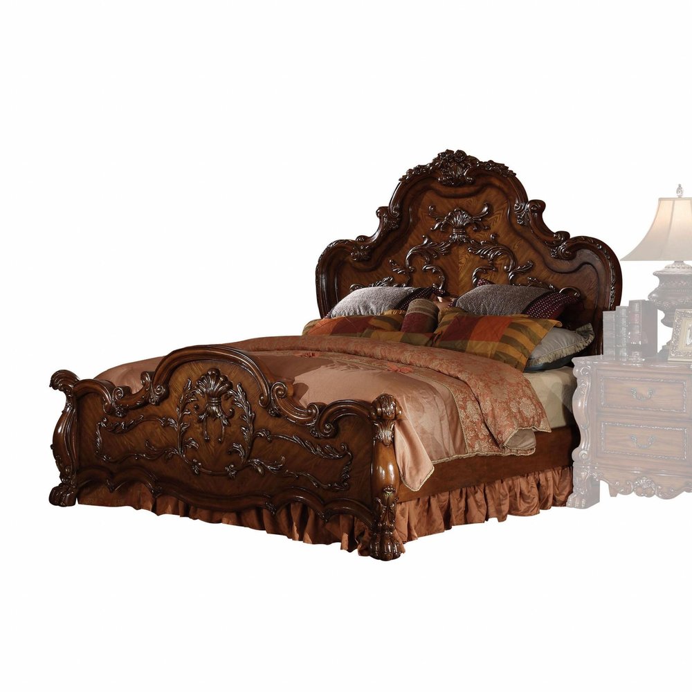 Brown Solid Wood Bed Frame HomeRoots