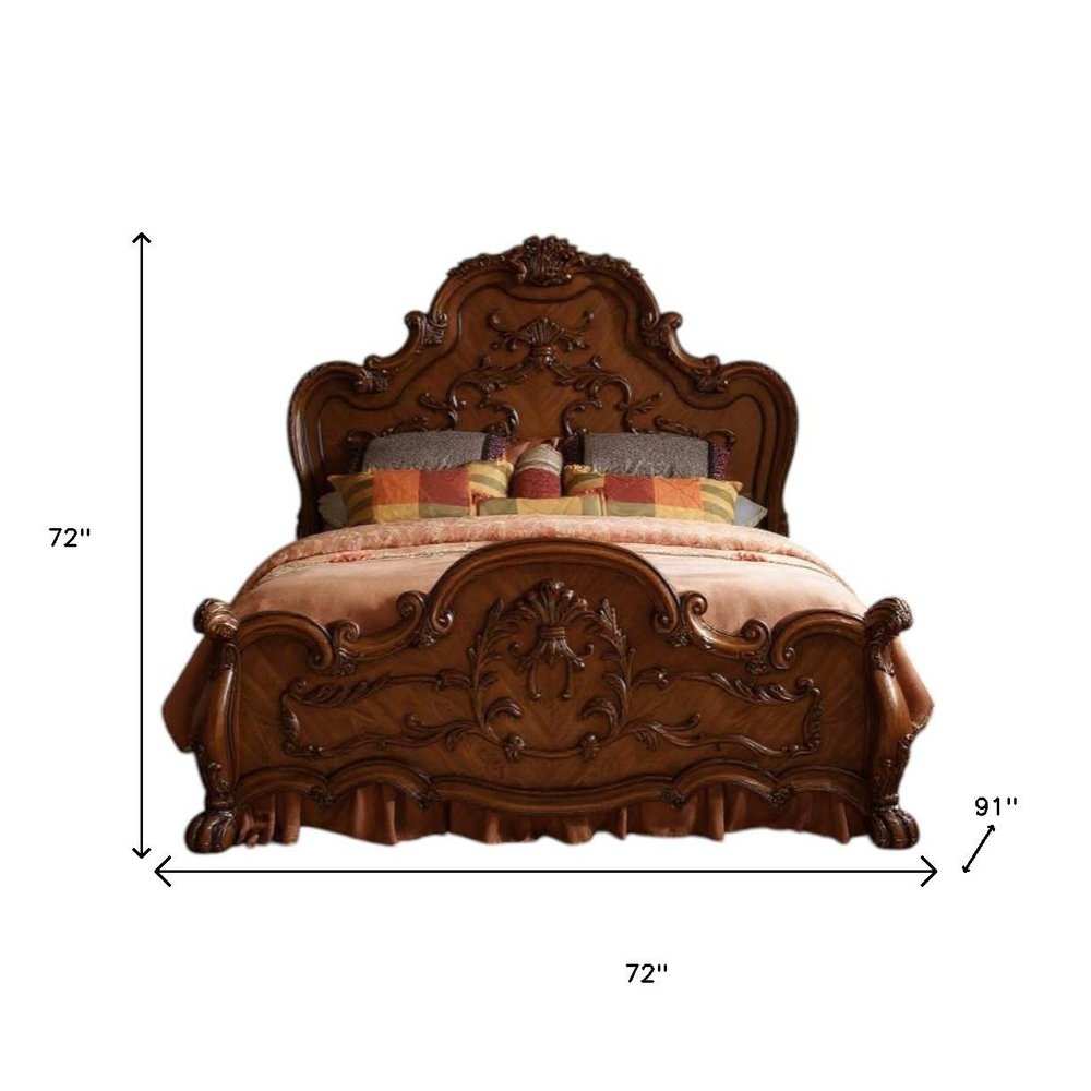 Brown Solid Wood Bed Frame HomeRoots