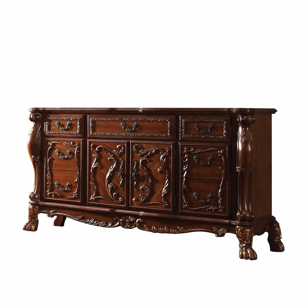 38" Brown Solid Wood Seven Drawer Combo Dresser HomeRoots