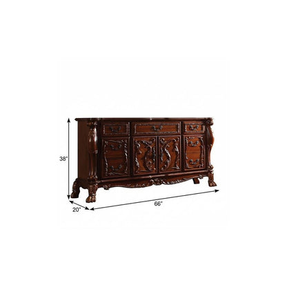 38" Brown Solid Wood Seven Drawer Combo Dresser HomeRoots