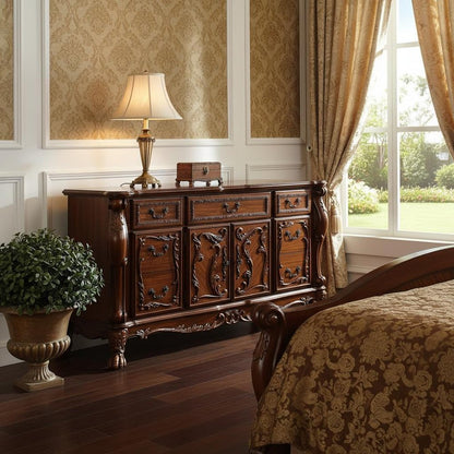 38" Brown Solid Wood Seven Drawer Combo Dresser HomeRoots