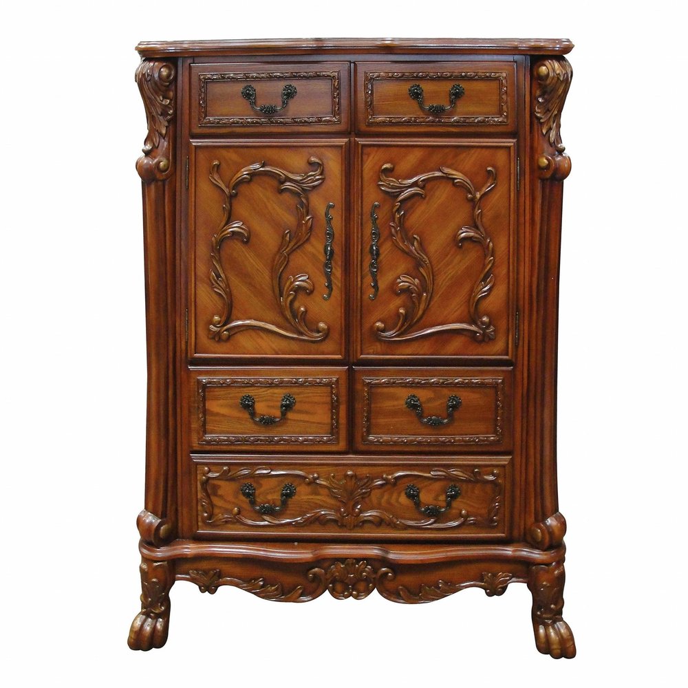 38" Brown Solid Wood Seven Drawer Combo Dresser HomeRoots