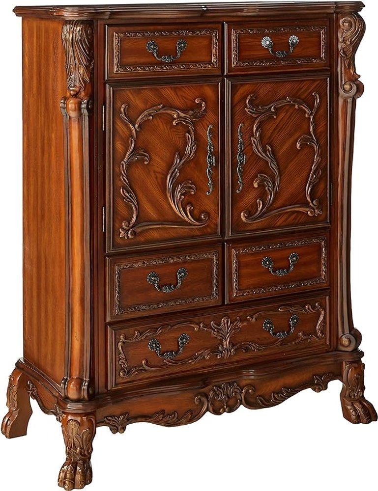 38" Brown Solid Wood Seven Drawer Combo Dresser HomeRoots