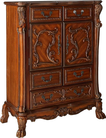 38" Brown Solid Wood Seven Drawer Combo Dresser HomeRoots