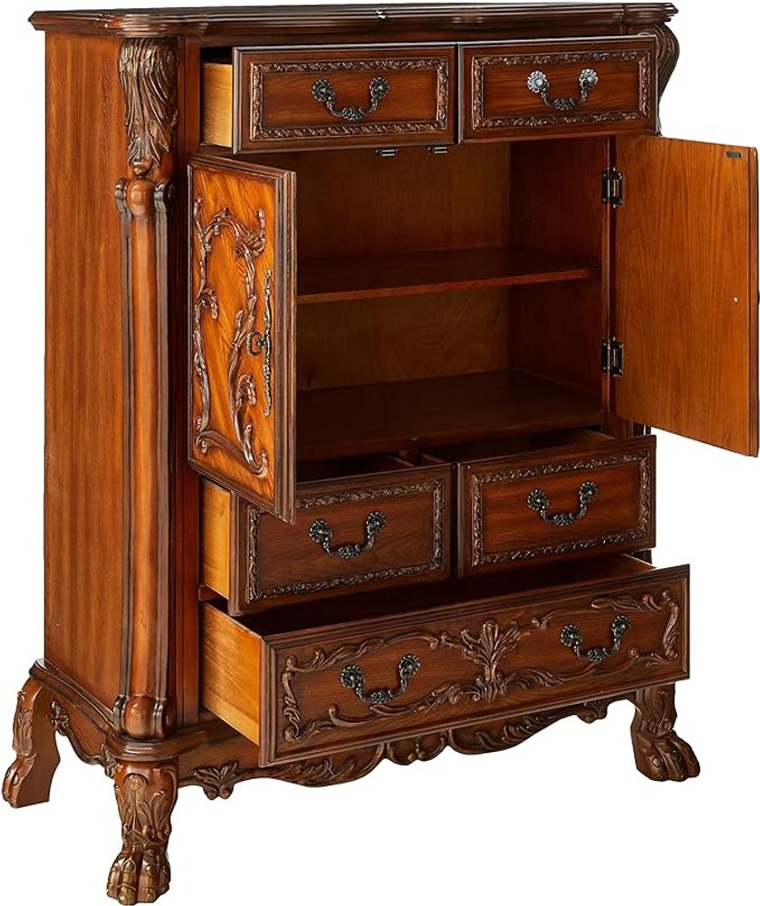 38" Brown Solid Wood Seven Drawer Combo Dresser HomeRoots
