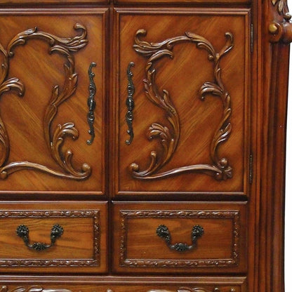 38" Brown Solid Wood Seven Drawer Combo Dresser HomeRoots