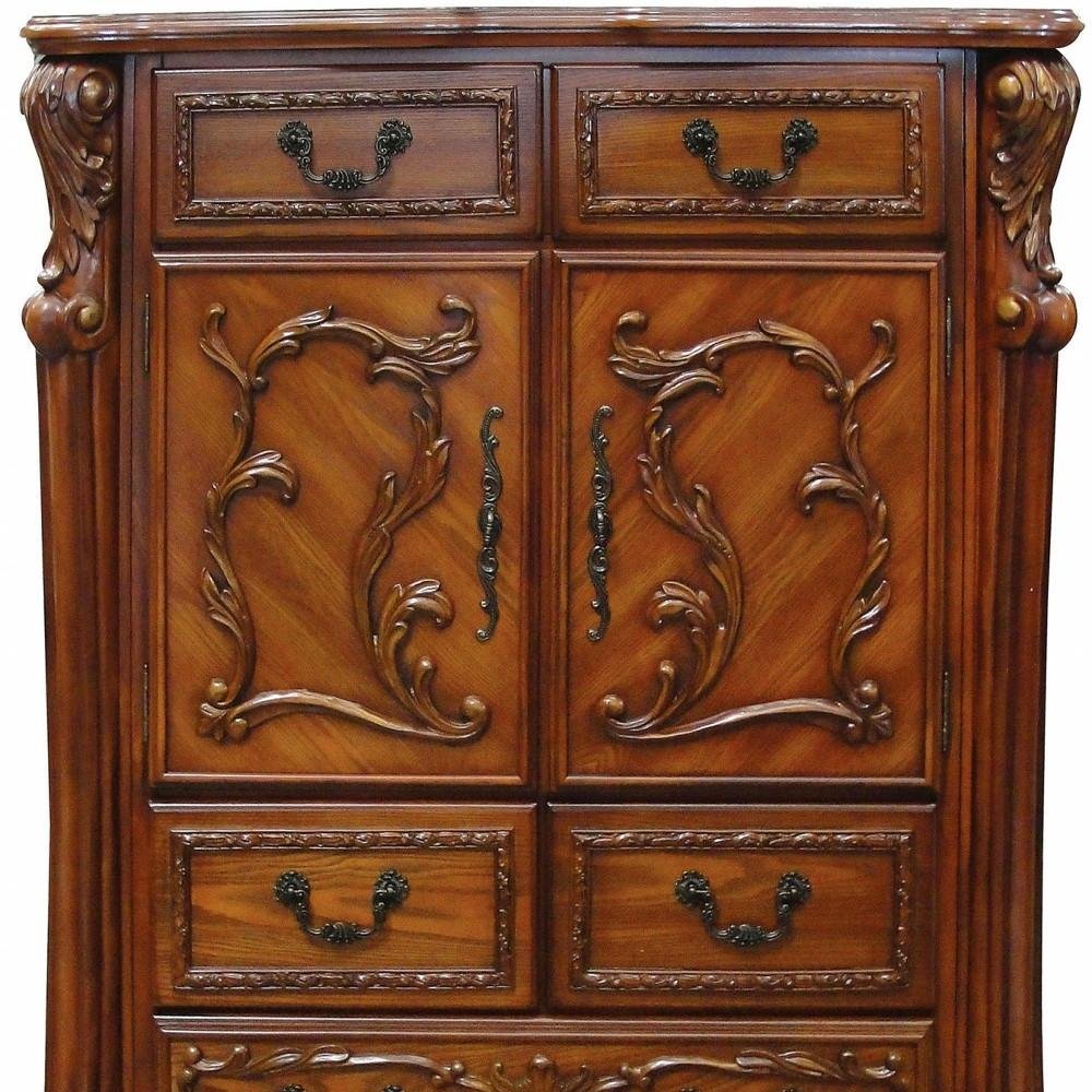 38" Brown Solid Wood Seven Drawer Combo Dresser HomeRoots
