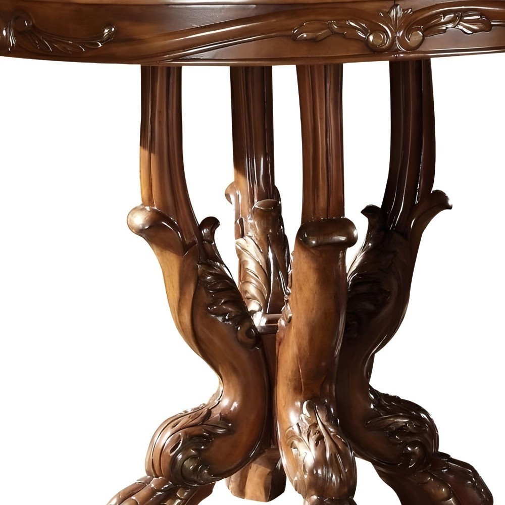 48" Brown Solid Wood Dining Table HomeRoots