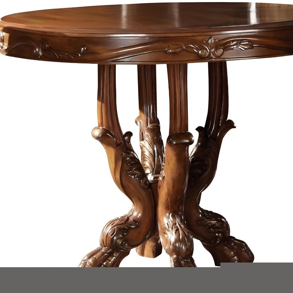 48" Brown Solid Wood Dining Table HomeRoots