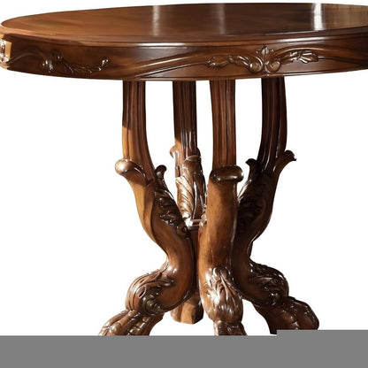 48" Brown Solid Wood Dining Table HomeRoots