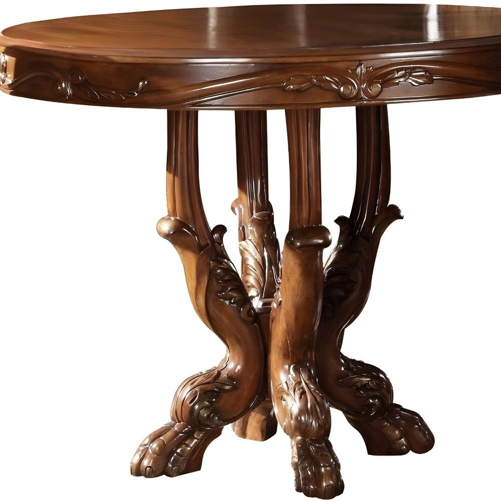 48" Brown Solid Wood Dining Table HomeRoots