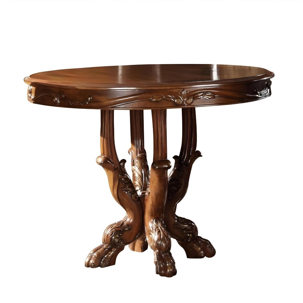 48" Brown Solid Wood Dining Table HomeRoots