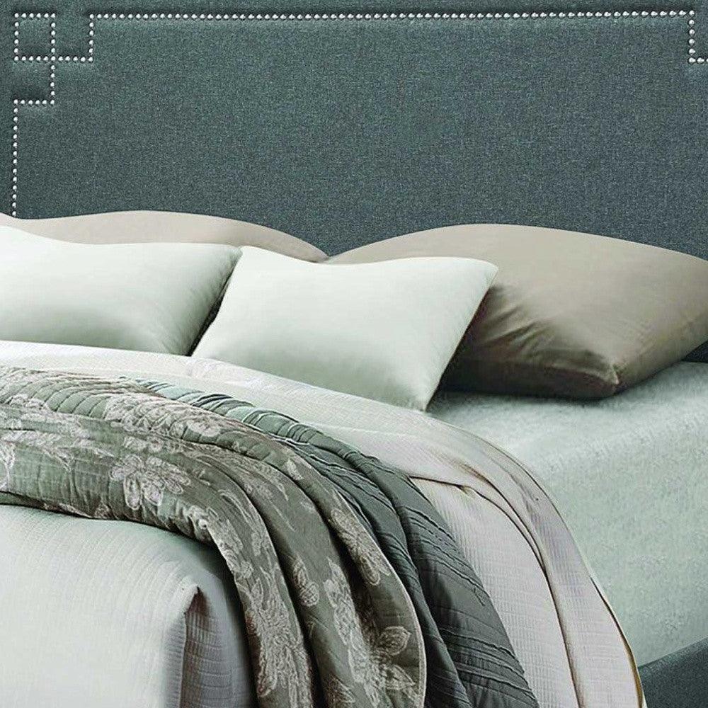 Contemporary Gray Upholstered King Size Bed - FurniFindUSA