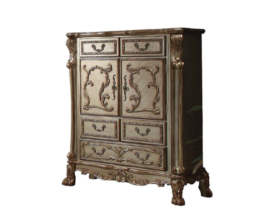 20" Brown Solid Wood Five Drawer HomeRoots