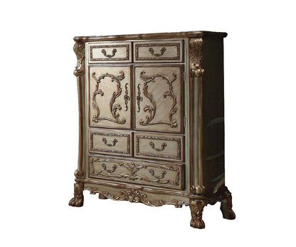 20" Brown Solid Wood Five Drawer HomeRoots