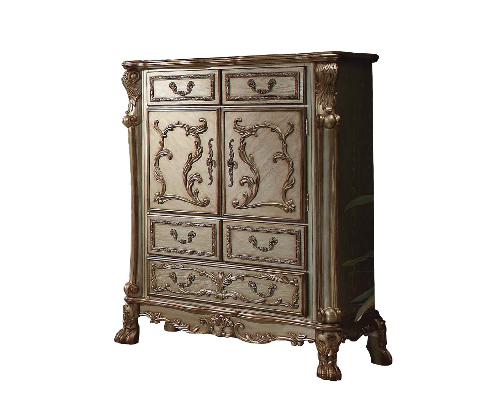 20" Brown Solid Wood Five Drawer HomeRoots
