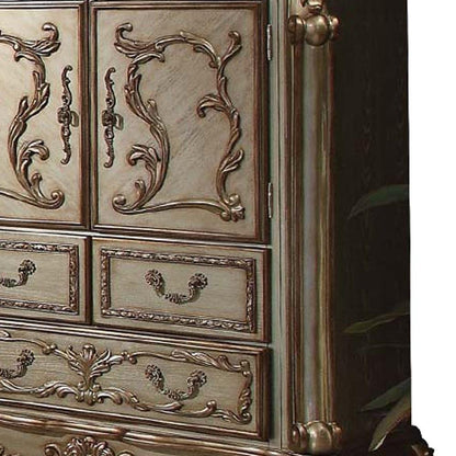 20" Brown Solid Wood Five Drawer HomeRoots
