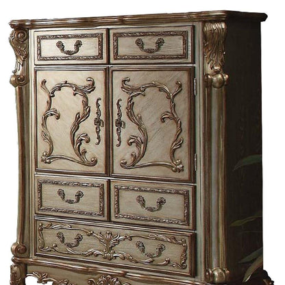 20" Brown Solid Wood Five Drawer HomeRoots