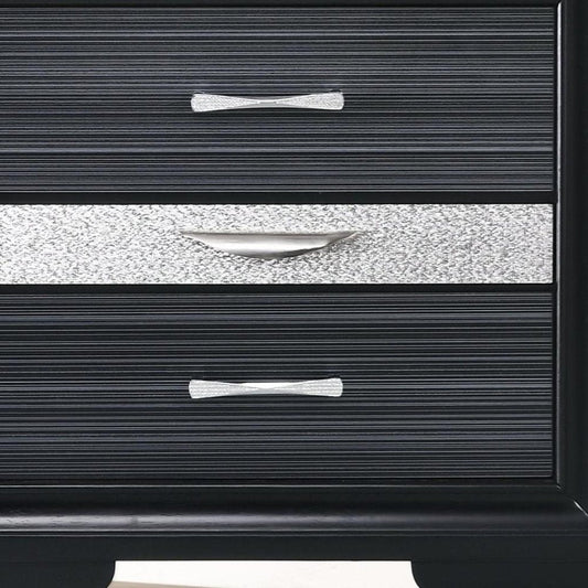 17" Rectangular Three Drawers Nightstand With Solid Wood Top HomeRoots