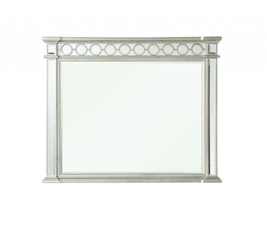 42" Silver Wood Framed Mounted Dresser Mirror HomeRoots