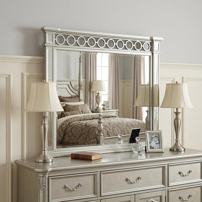 42" Silver Wood Framed Mounted Dresser Mirror HomeRoots