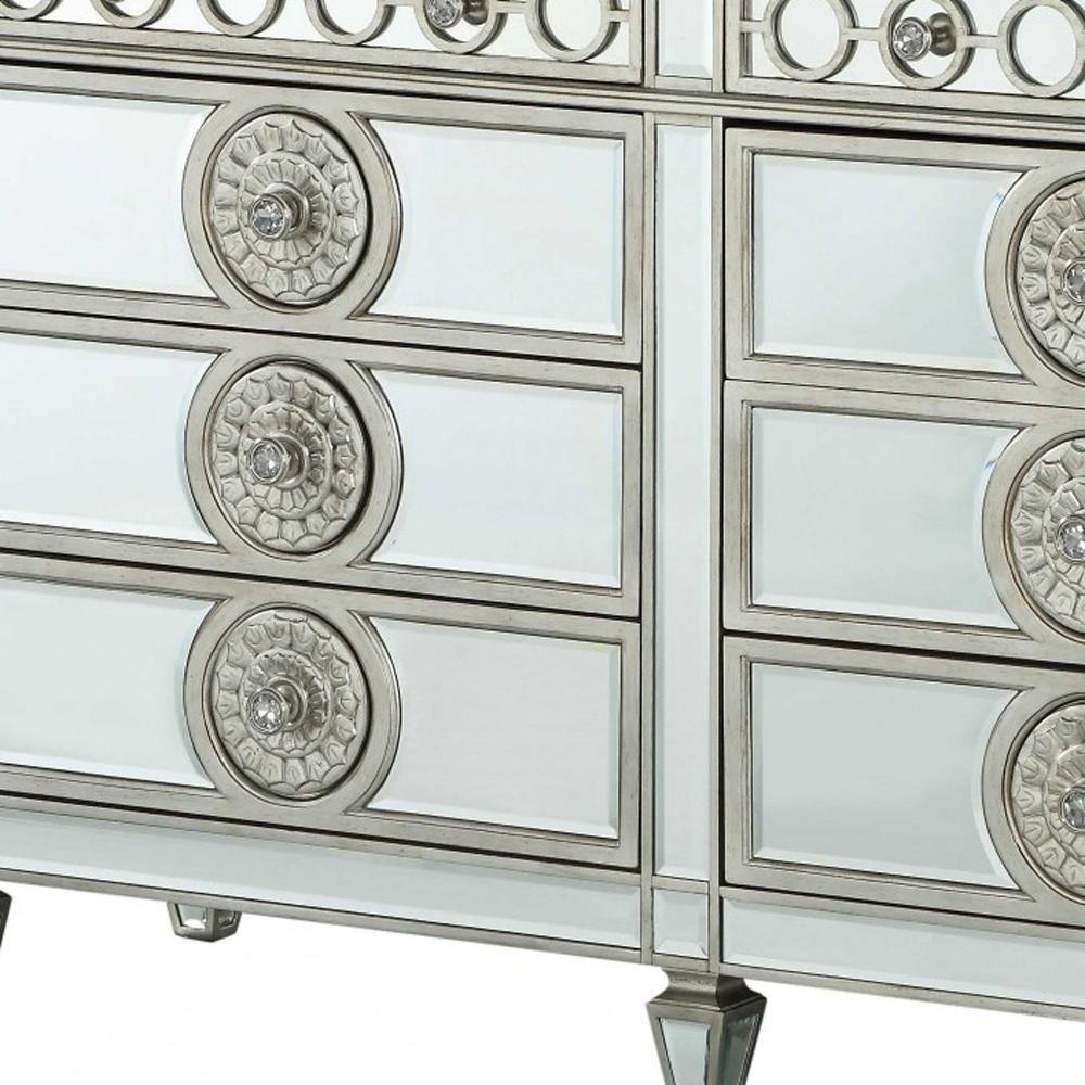 68" Gray Wood Six Drawer Double Dresser HomeRoots