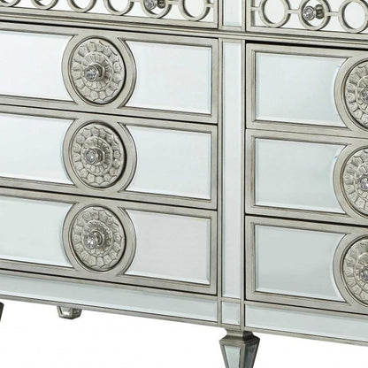 68" Gray Wood Six Drawer Double Dresser HomeRoots