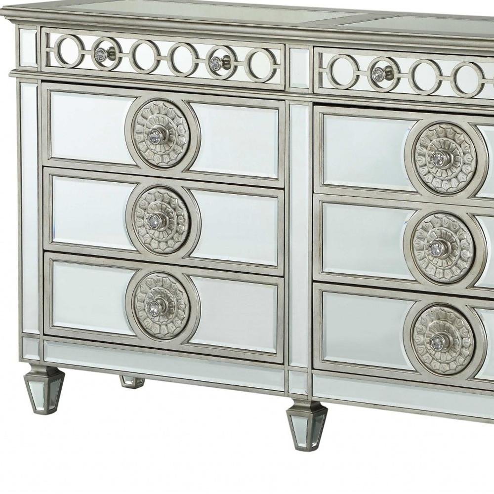 68" Gray Wood Six Drawer Double Dresser HomeRoots