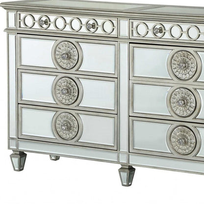 68" Gray Wood Six Drawer Double Dresser HomeRoots