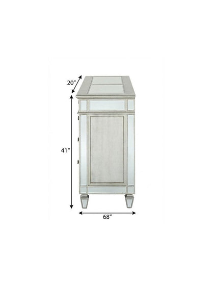 68" Gray Wood Six Drawer Double Dresser HomeRoots