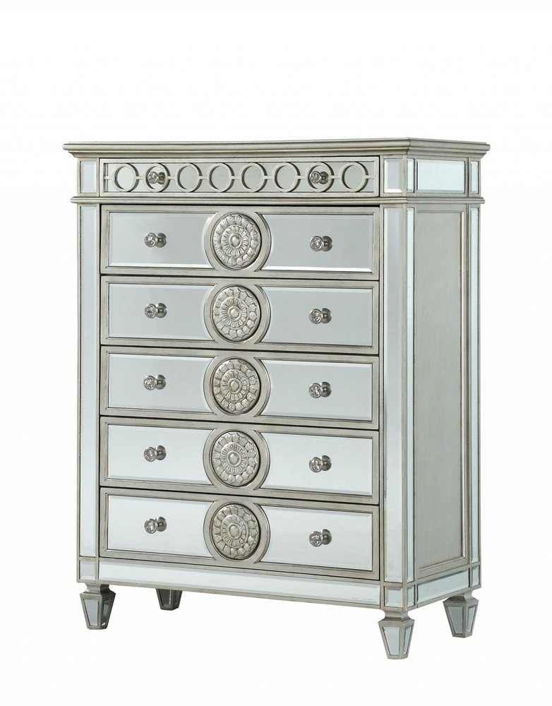 68" Gray Wood Six Drawer Double Dresser HomeRoots