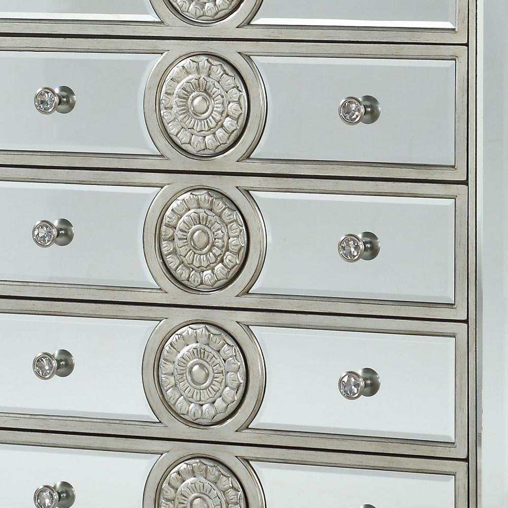68" Gray Wood Six Drawer Double Dresser HomeRoots