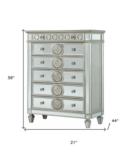 68" Gray Wood Six Drawer Double Dresser HomeRoots